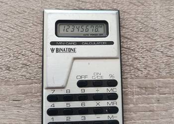 Zabytkowy kalkulator Binatone Mini-Card Calculator Made in Japan Retro