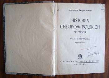 A. Świętochowski - Historia chłopów polskich w zarysie t. I