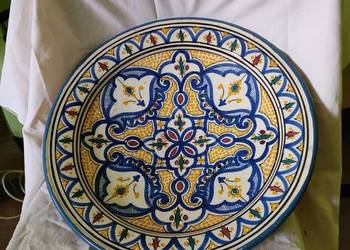 Talerz Ceramiczny Terakota Ściana Etniczny Marokański Maroko