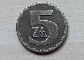 Moneta 5 zł 1977 rok bez znaku mennicy
