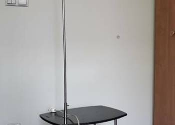 Lampa stojąca ze stolikiem lata 70-te