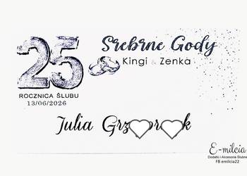 Winietki z okazji 25 ROCZNICY ŚLUBU  Srebrne Gody  FB emilicia22 (Y)
