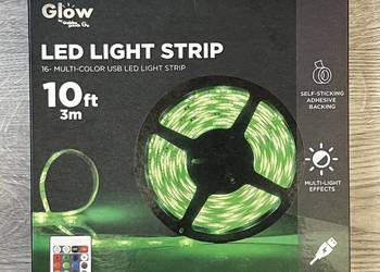 GabbaGoods Taśma świetlna LED 3m USB sterowana pilotem