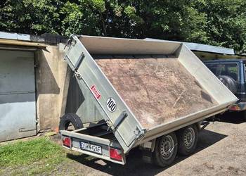 Przyczepa Hirth 3 stronny kiper elektryczny DMC 2700 Metalowe najazdy