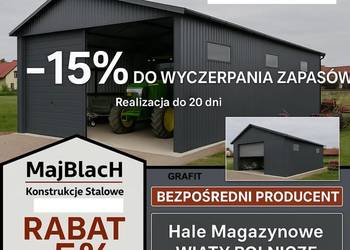 GRAFITOWA HALA - WIATA | Garaż Blaszany| Magazyn | PRODUCENT Maj-Blach