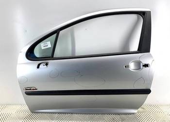 DRZWI LEWY PRZÓD PEUGEOT 207 Hatchback 06-15 LAKIER SZAROŚĆ ALUMINIUM