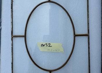 nr52 Witraż frontu starego zegara szafki szkło fazowane 22,5x26,5cm