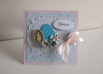 Kartka ręcznie robiona Świąteczna Wielkanoc 3