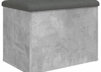 Ławka ze schowkiem szarość betonu 62x42x45 cm WM-835043