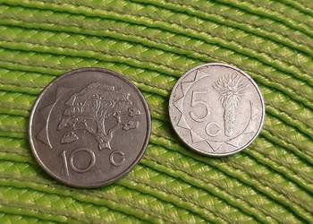 zestaw dwóch monet Namibii
