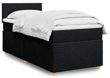 Łóżko z Materacem Kontynentalne Czarne Do Sypialni 80x200 cm WM-3286502