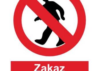 Naklejka BHP Zakaz przejścia GC002
