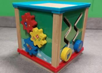 Pierwsza zabawka edukacyjna - manipulator drewniano-metalowy bezpieczny