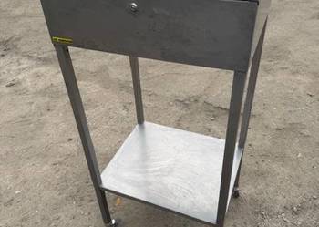 Pulpit roboczy stojący z półką, ze stali nierdzewnej