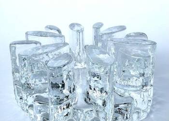 Bel Mondo Glass duży skandynawski podgrzewacz świecznik z grubego szkła vin