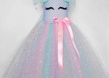 Tiulowa sukienka TUTU z opaską 92 98 cm jednorożec unicorn