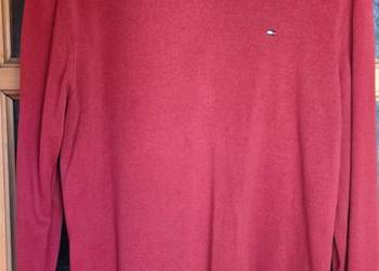 Tommy Hilfiger L sweter czerwony bawełna L 100% oryg nr seryjny piękny prez