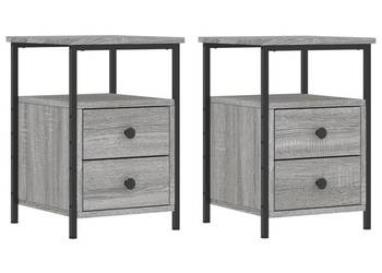 vidaXL Szafki nocne, 2 szt., szary dąb sonoma(SKU:826020)