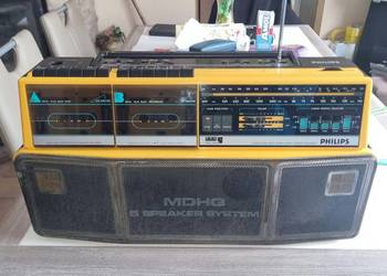 Radiomagnetofon Philips D 8304 Moving Sound Boombox Retro kolekcjonerski EQ