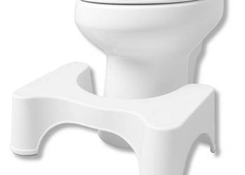 Podnóżek do WC Toalety Stołek Toaletowy do Łazienki BIAŁY