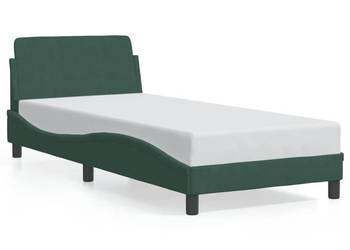 Rama łóżka bez materaca ciemnozielone aksamitne 90x190 cm WM-373095