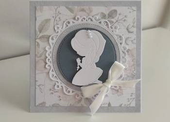 Kartka ręcznie robiona Komunia Święta handmade  dziewczynka