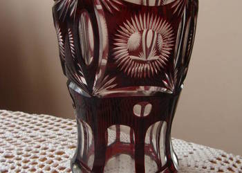 Wazon, szkło warstwowe, szlifowane