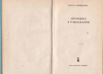 (02568) OPOWIEŚCI Z PARAGRAFEM – DANUTA BIEŃKOWSKA