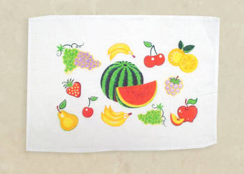 dekoracje do kuchni, owoce makatka, serwetka z bawełny 35x50