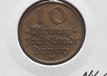 10 Fenigów Wolne Miasto Gdańsk 1932 r. - nr 1 - UNC-