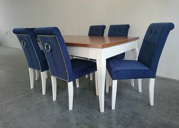 Krzesło z kołatką pinezkami pikowane nowoczesne eleganckie