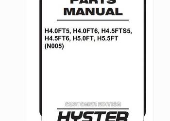 Hyster H4.0FT5 H4.0FT6 H4.5FTS5 H4.5FT6 H5.0FT H5.5FT katalog czesci zam.