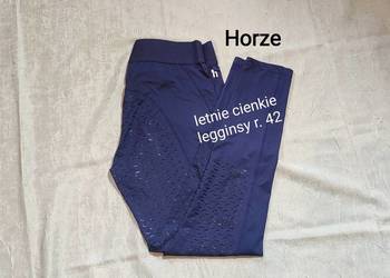 Cienkie legginsy jeździeckie z silikonowym lejem Horze - damskie rozmiar 42
