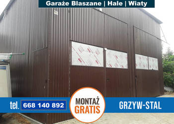 GARAŻ BLASZANY - Garaże Blaszane - Hala Magazynowa - Wiata - GRZYWSTAL