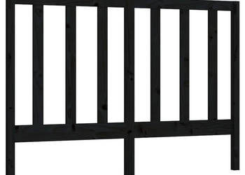 Wezgłowie łóżka czarne 166x4x100 cm lite drewno sosnowe WM-817704