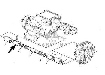TULEJKA PÓŁOSI SIECZKARNIA JOHN DEERE 7000 SER 6X50 [Oryginał]