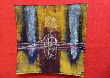 Szkło artystyczne,misa, patera ze szkła fusingowego na owoce lub słodycze