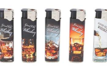 Zestaw 5 sztuk Klasycznych Zapalniczek Gazowych Piezo dla Fana Whisky