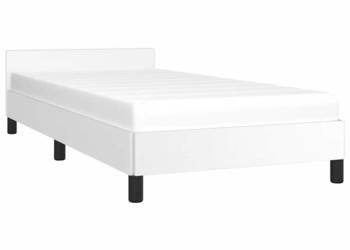 vidaXL Rama łóżka z zagłówkiem bez materaca, biała(SKU:347478)