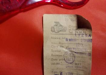 PRL Nowe łyżki czerwone składane  tworzywo