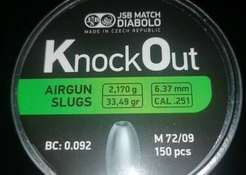Śrut Slugi JSB Knock Out 6.37