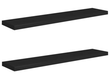 Półki ścienne 2 szt. czarne 120x235x38 cm MDF WM-323842