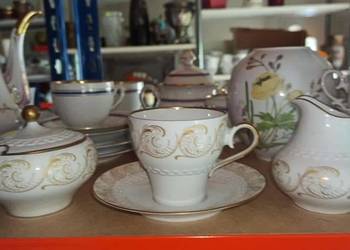 Trio kawowe. Hackefors Porslin. Sweden Porcelana biała, Trio kawowe. Hackefors Porslin. Sweden Porcelana biała,