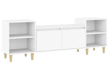 Szafka pod TV biała 80x36x50 cm materiał drewnopochodny WM-821188