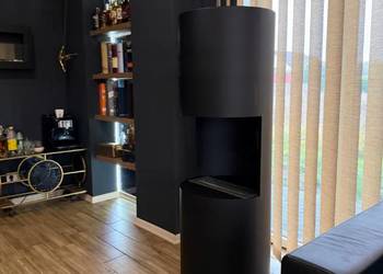 Biokominek Kominek wolnostojący 50 x 160 x 50 cm CZARNY