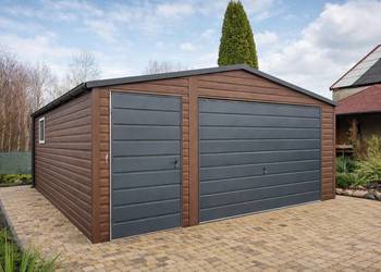 Garaż Blaszany 4,5x6 m Drewnopodobny Profil Ocynkowany MONTAŻ