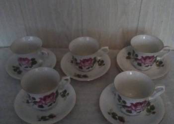 Zestaw porcelanowy 5 Filiżanek Duet Róże- Karolina