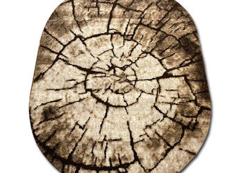 DYWAN OWALNY 160X230 GĘSTY WŁOS LAILA 15851 BROWN  NOWOCZESNY MIĘKKIE RUNO