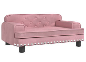 Sofa dla dzieci różowa 70x45x30 cm aksamit WM-3196296