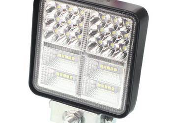 LAMPA ROBOCZA HALOGEN LED, 38 LED + WEWNĘTRZNE DIODY - ŻÓŁTE, KWADRATO